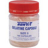 Bonvit Empty Gelatine Capsules Size 0 - 140 caps