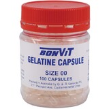 Bonvit Empty Gelatine Capsules Size 00 - 100 caps