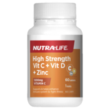 Nutra-Life High Strength Vit C + Vit D + Zinc 60 tabs