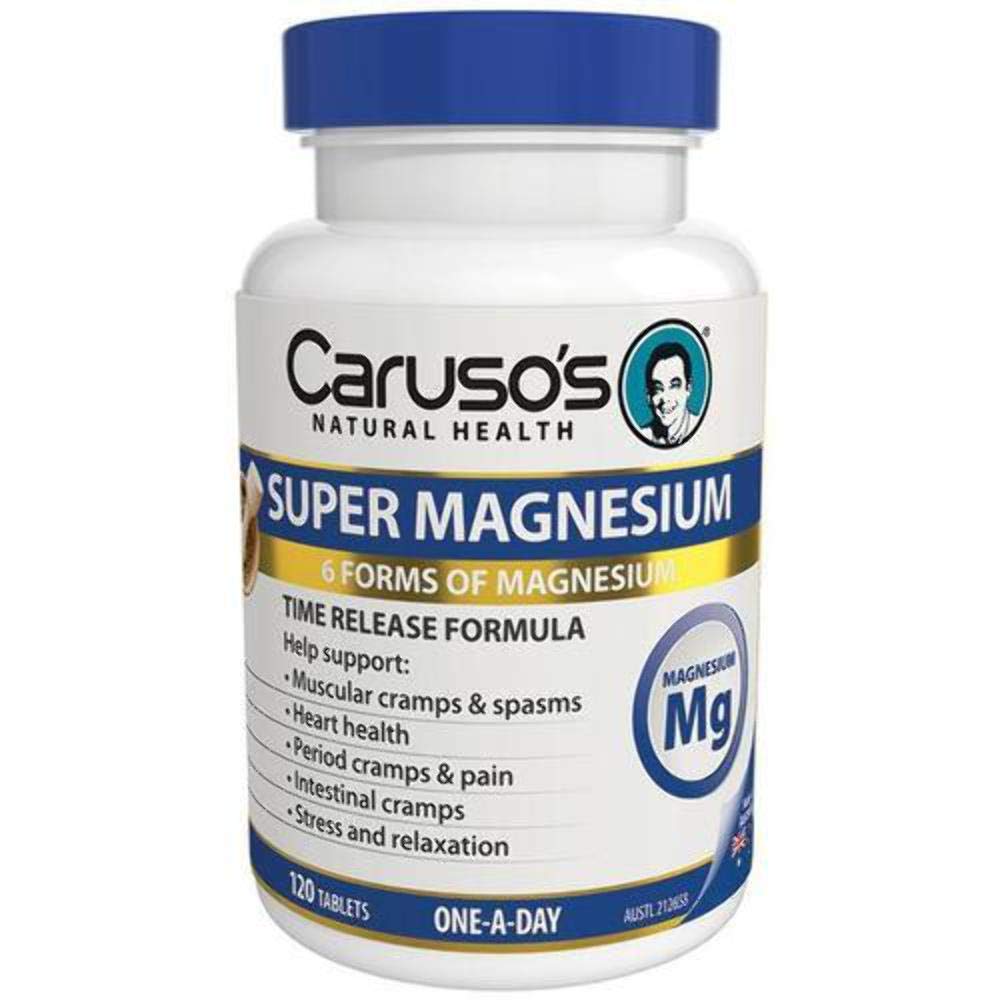 Super Magnesium Complex 120 Tabs Carusos Natural Health