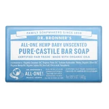 Dr. Bronner's Castile Bar Soap 140g Baby Mild Unscented