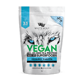 White Wolf Nutrition Vegan Superfood Pea Protein Blend 1kg Creamy Vanilla
