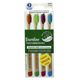 The Turtle Tribe Bamboo Toothbrushes 4-pack Soft