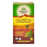 Organic India Tulsi Green Tea Ashwagandha x 25 Tea Bags
