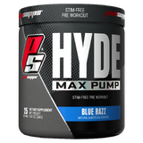 ProSupps Hyde Max Pump Stim Free Pre Workout 25 serves Blue Razz