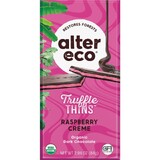Alter Eco Dark Chocolate Truffle Thins Raspberry Creme 84g
