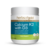 Herbs of Gold Calcium K2 with D3 180 tabs