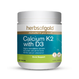 Herbs of Gold Calcium K2 with D3 180 tabs