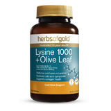 Herbs of Gold Lysine 1000 + Olive Leaf 100 tabs