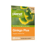 Planet Organic Organic Ginkgo Plus Herbal Tea 25 Tea Bags