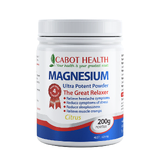 Cabot Health Magnesium Ultra Potent Powder 200g Citrus