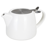 blu lemon White Ceramic Teapot with Strainer 500ml