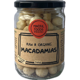 Mindful Foods Raw Macadamia Organic MED 260g