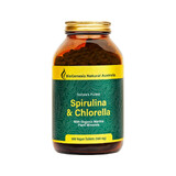BioGenesis Spirulina & Chlorella with Organic Marine Plant Minerals 500mg 600 tabs (Glass)
