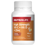 Nutra-Life High Strength Vit C + Vit D + Zinc 60 tabs