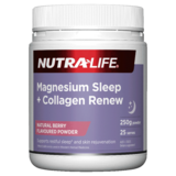 Nutra-Life Magnesium Sleep + Collagen Renew 250g
