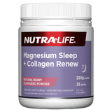 Nutra-Life Magnesium Sleep + Collagen Renew 250g