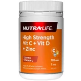 Nutra-Life High Strength Vit C + Vit D + Zinc 120 tabs